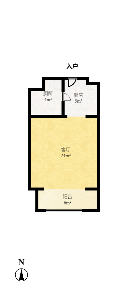 当代滨江MOMA 1室1厅1卫 2000.0元/月 当代滨江MOMA 1室1厅1卫 2000.0元/月户型图