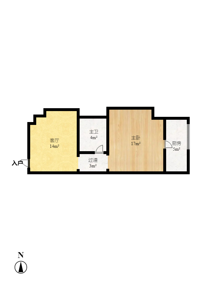 上城金都  2室1厅1卫   2200.00元/月室内图1