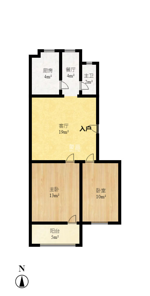 富雅坪社区（红墙巷）  2室2厅1卫   2200.00元/月室内图1