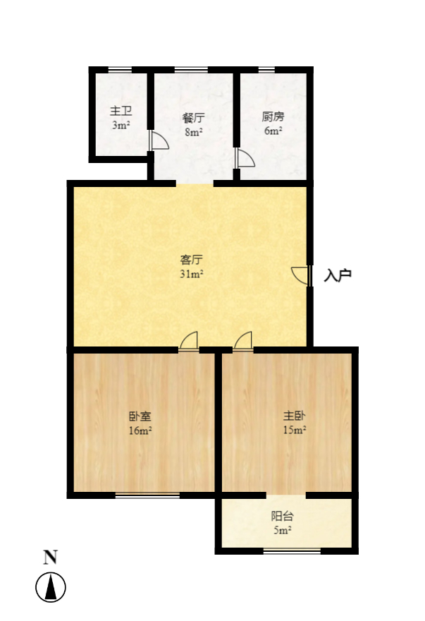 鑫邮小区  2室2厅1卫   78.80万室内图1