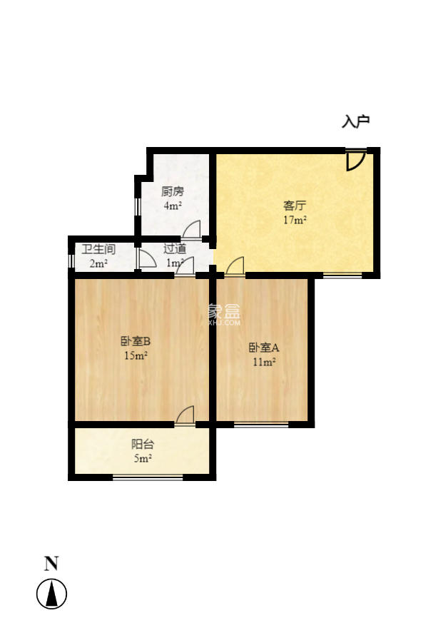 东风路新二村 2室1厅1卫 1800.0元/月 东风路新二村 2室1厅1卫 1800.0元/月户型图