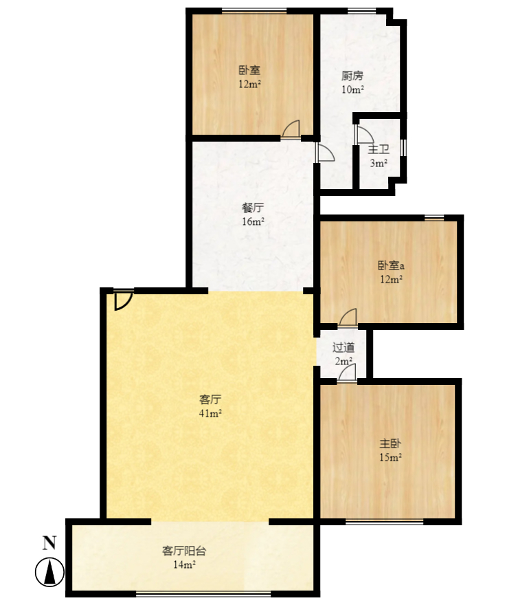 湘绣城 3室2厅1卫 1200.0元/月 湘绣城 3室2厅1卫 1200.0元/月户型图