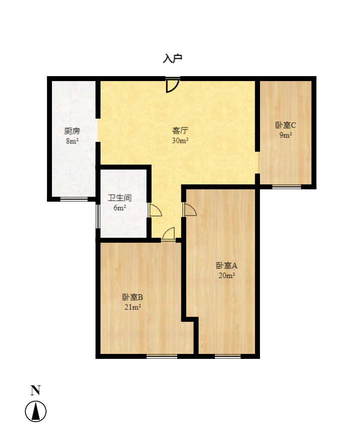 巧克力空间(建鸿达现代大厦) 1室2厅1卫 2800.0元/月 巧克力空间(建鸿达现代大厦) 1室2厅1卫 2800.0元/月户型图