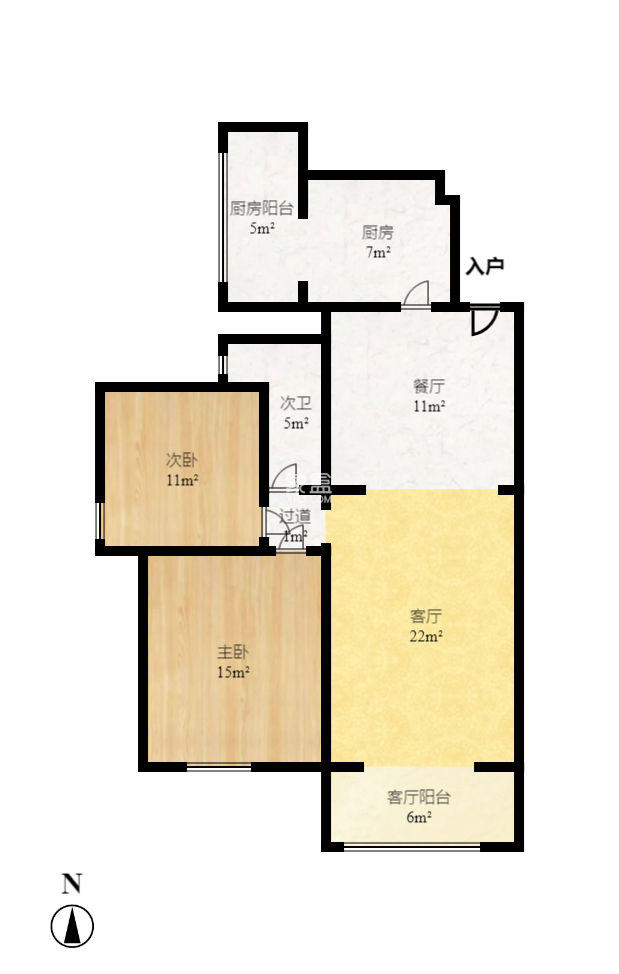 麓江春  2室2厅1卫   85.00万