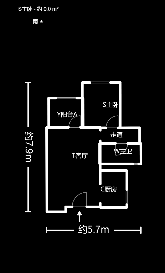 绿地之窗  1室1厅1卫   50.00万室内图1