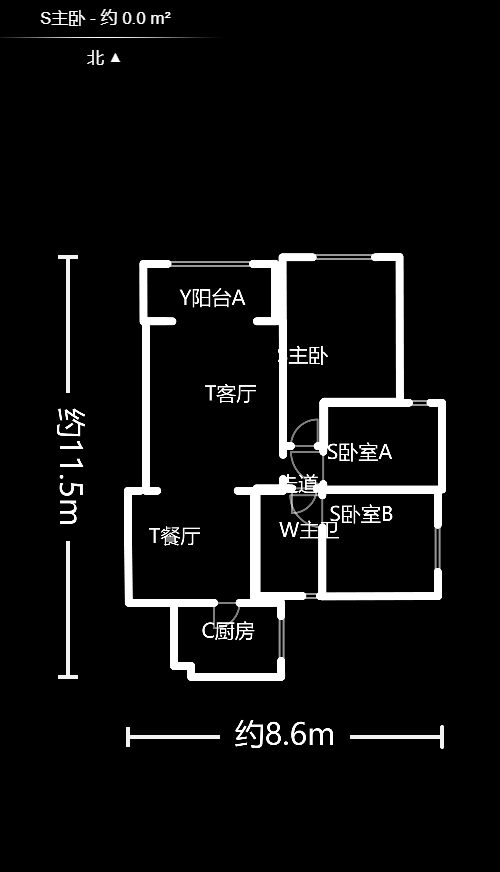 海拔东方  2室2厅1卫    2300.0元/月室内图1