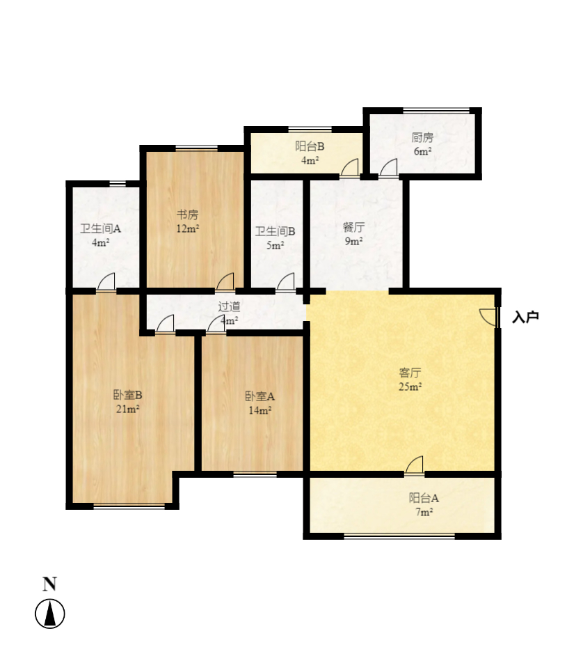 新华都万家城 2室2厅2卫 2500.0元/月 新华都万家城 2室2厅2卫 2500.0元/月户型图