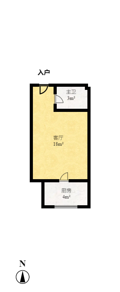 未来漫城 1室1厅1卫 1100.0元/月 未来漫城 1室1厅1卫 1100.0元/月户型图