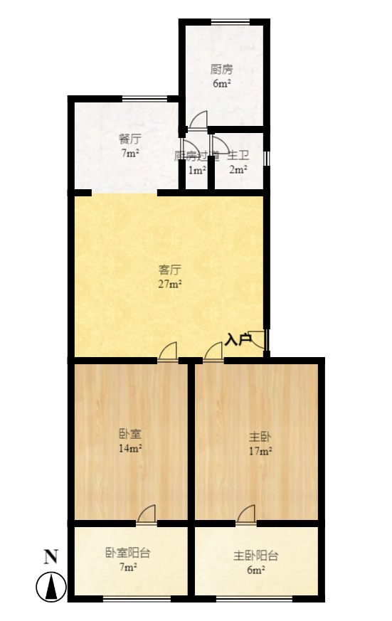 湘雅附二宿舍(劳动村) 2室1厅1卫 2800.0元/月 湘雅附二宿舍(劳动村) 2室1厅1卫 2800.0元/月户型图
