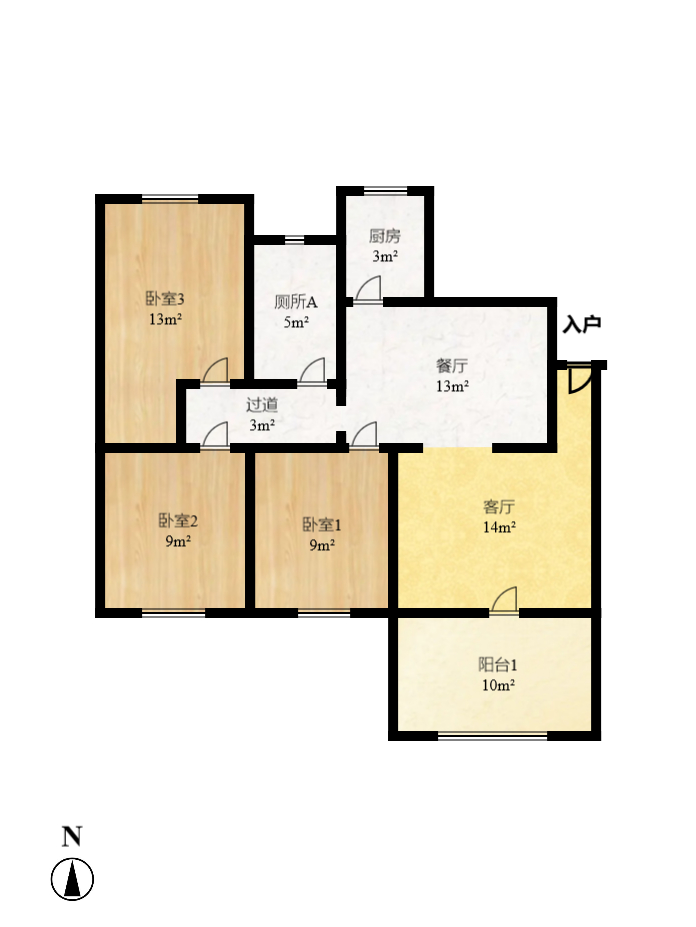 曙光领峰(曙光家园) 3室2厅1卫 2700.0元/月 曙光领峰(曙光家园) 3室2厅1卫 2700.0元/月户型图