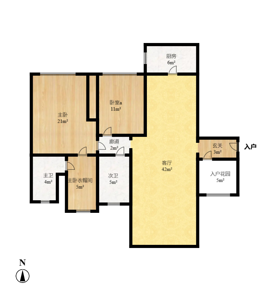 麓谷明珠 3室2厅1卫 3300.0元/月 麓谷明珠 3室2厅1卫 3300.0元/月户型图