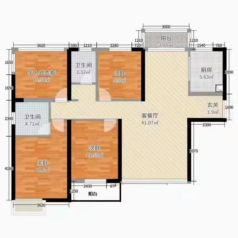 青龙湾(中央小镇) 3室2厅2卫 53.2万 青龙湾(中央小镇) 3室2厅2卫 53.2万室内图