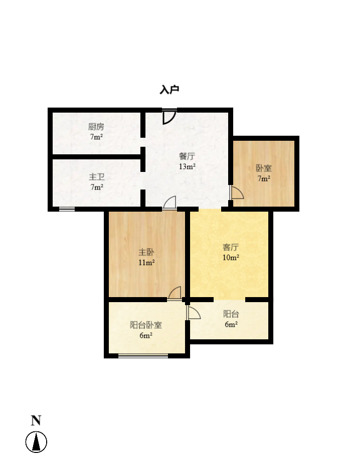 红树湾 2室2厅1卫 1600.0元/月 红树湾 2室2厅1卫 1600.0元/月户型图