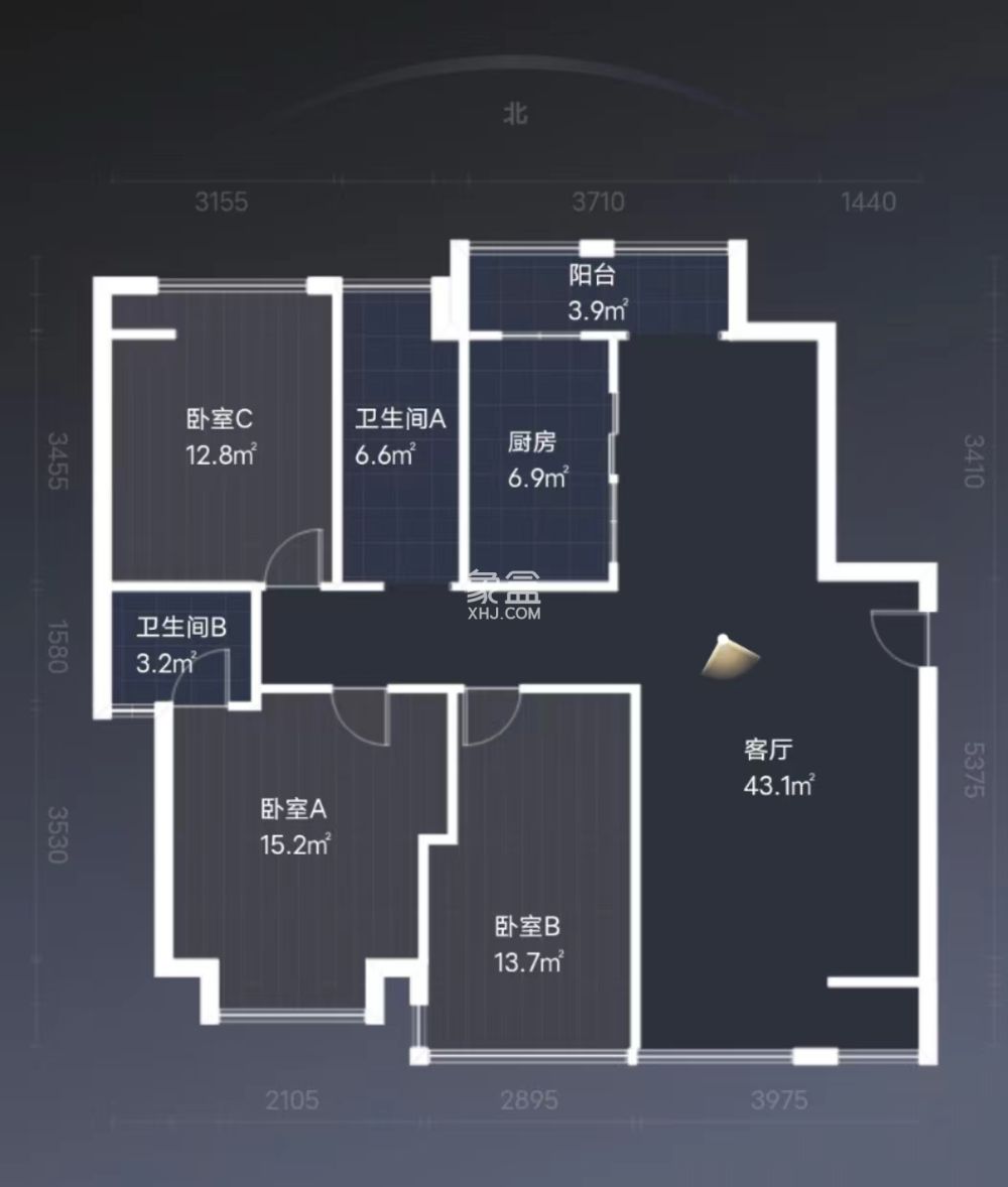 龙腾国际  3室2厅1卫    49.8万
