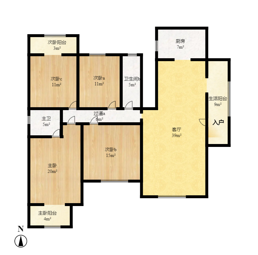 星月绿洲  4室2厅2卫    2400.0元/月 星月绿洲  4室2厅2卫    2400.0元/月户型图