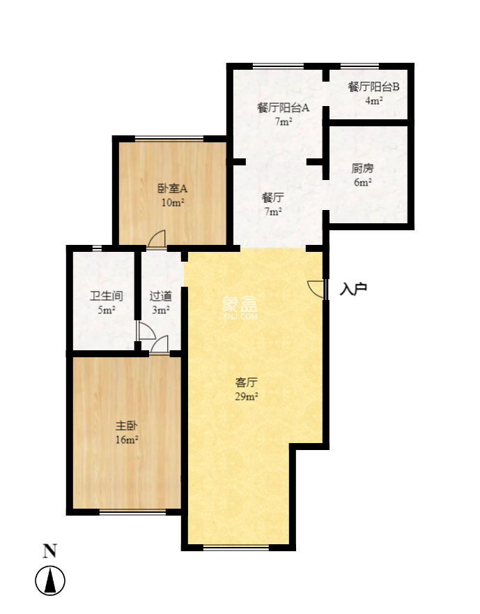 海林馨香雅苑  2室2厅1卫   85.00万