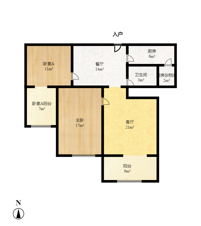 阳光丽城二期 3室2厅1卫 2500.0元/月 阳光丽城二期 3室2厅1卫 2500.0元/月户型图