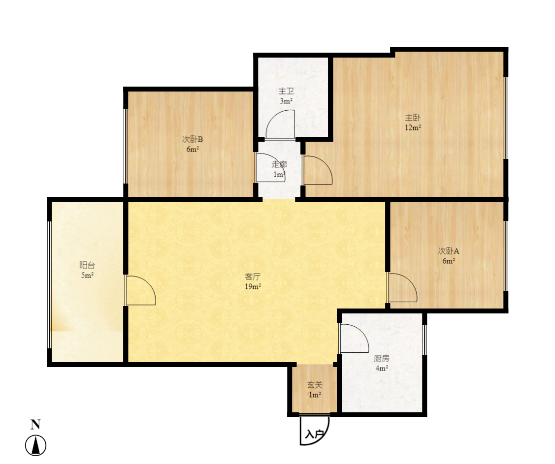 印山蓝色海岸  3室2厅1卫   2200.00元/月室内图1
