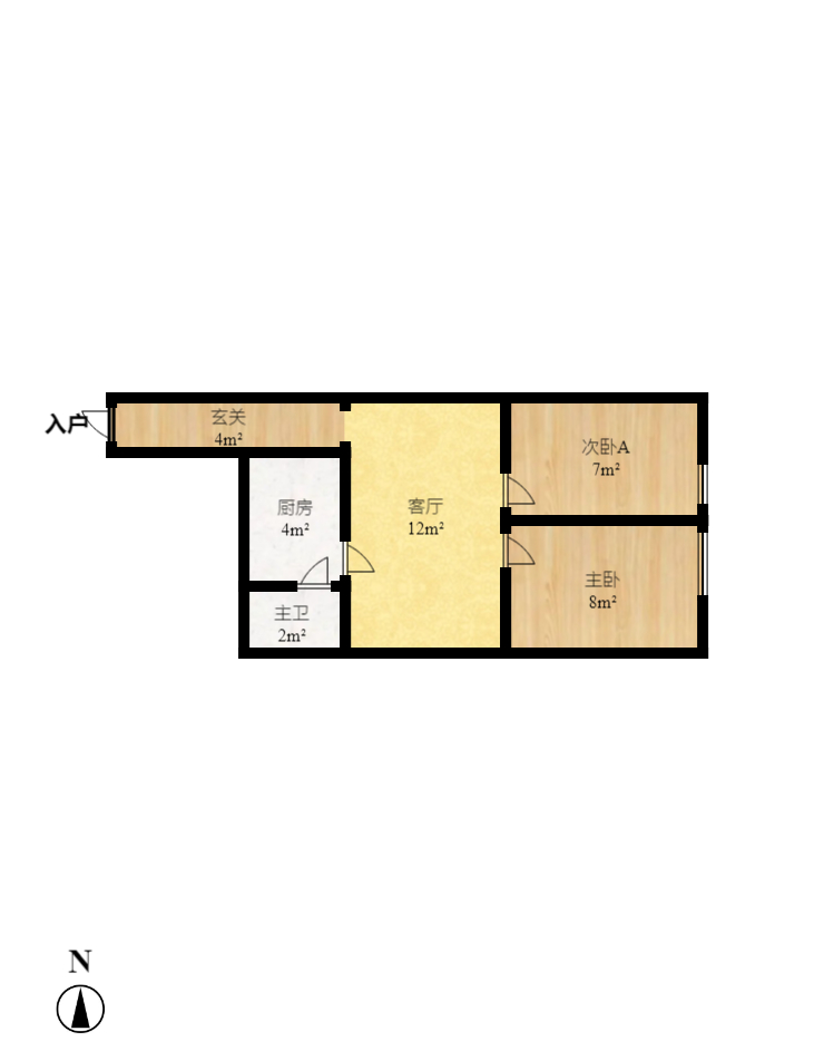 天和華城  2室1廳1衛(wèi)    38.88萬室內(nèi)圖1