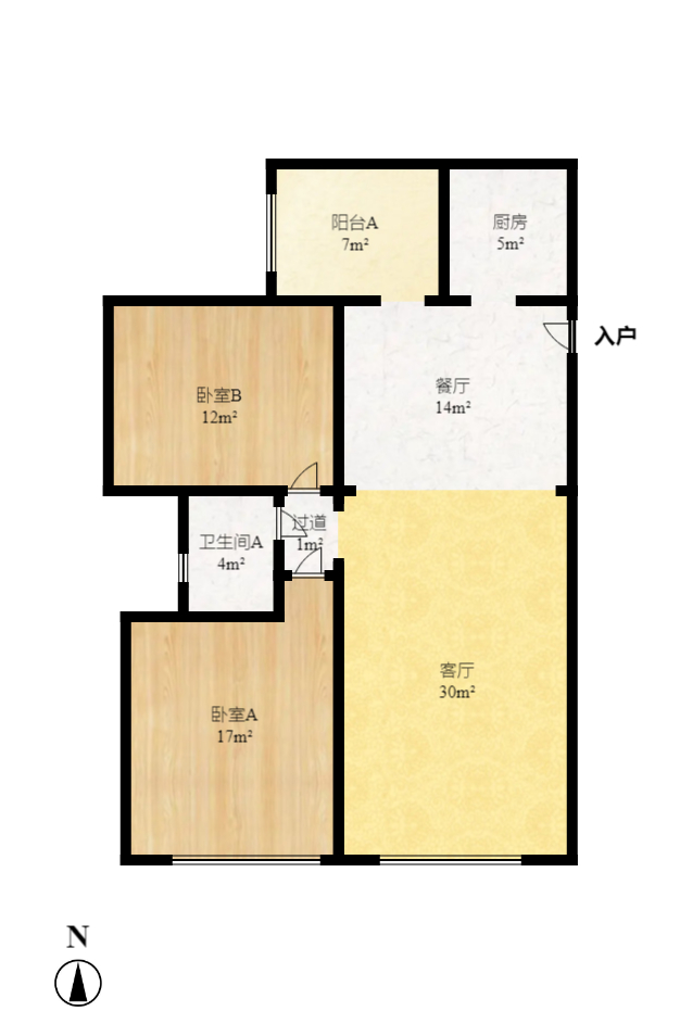 长大彩虹都  3室2厅1卫    2200.0元/月 长大彩虹都  3室2厅1卫    2200.0元/月户型图