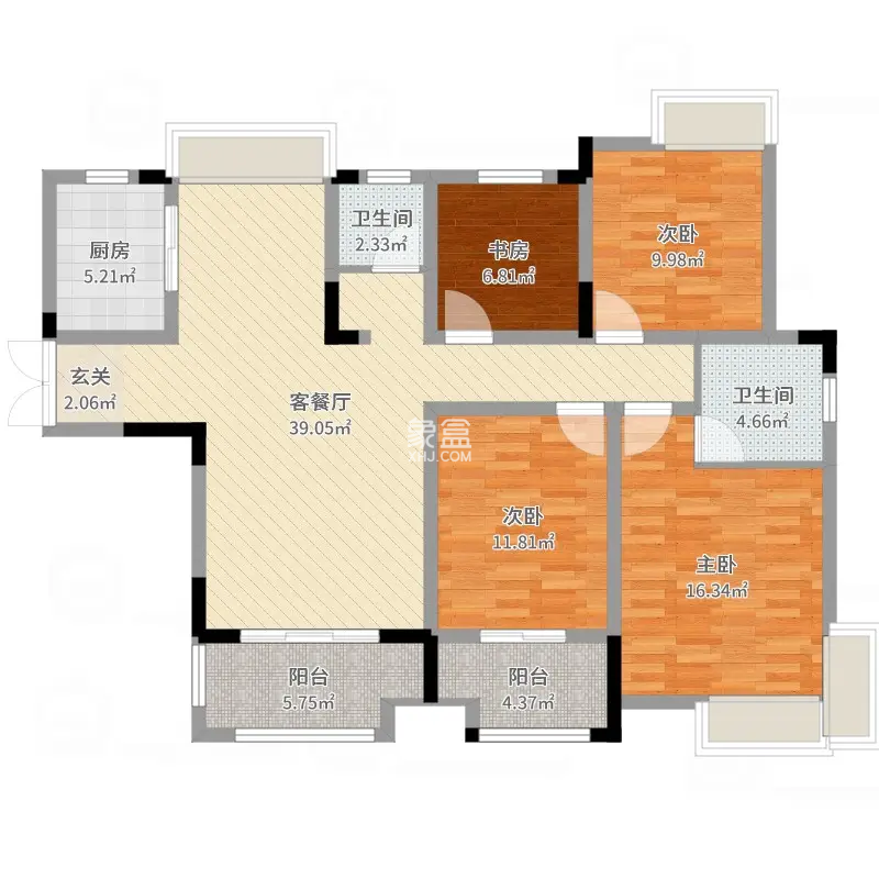 学府华庭  4室2厅2卫   53.00万