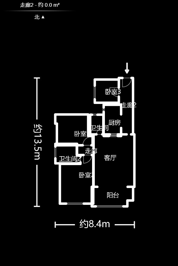 才子佳郡  3室2厅1卫   68.80万室内图1