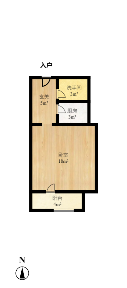 远大麓园 1室1厅1卫 1350.0元/月 远大麓园 1室1厅1卫 1350.0元/月户型图