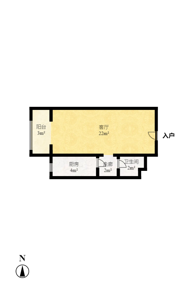 爵士湘 1室1厅1卫 1100.0元/月 爵士湘 1室1厅1卫 1100.0元/月户型图