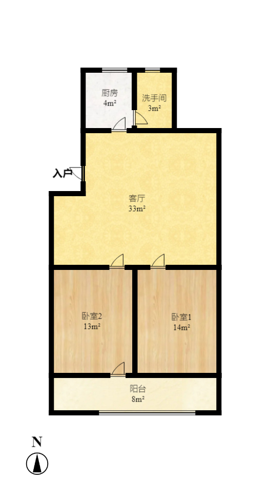 三湘小区  2室1厅1卫    58.0万室内图1