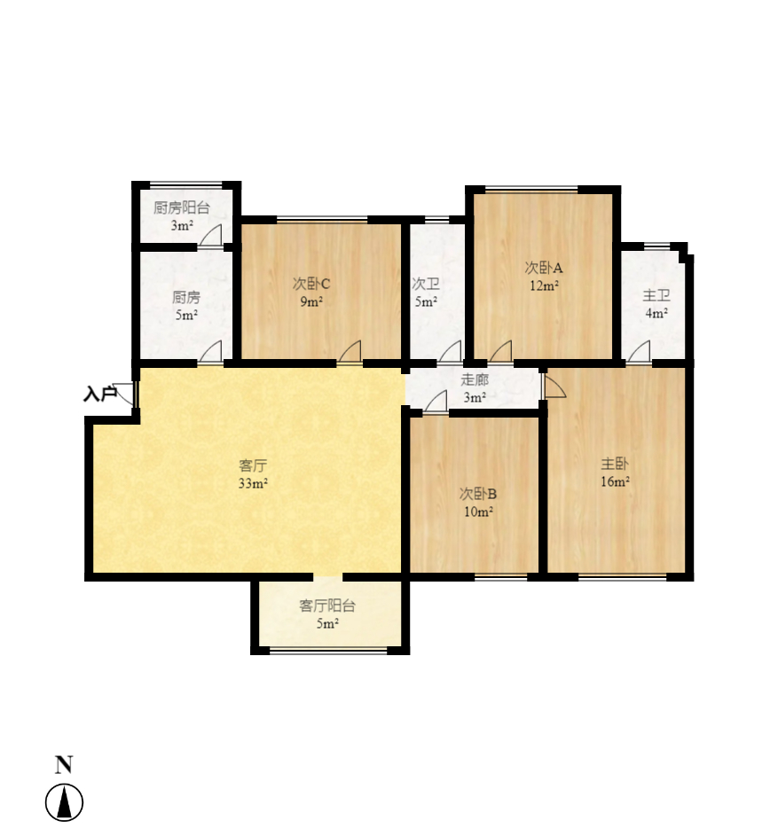 湘水熙园 4室2厅1卫 4200.0元/月 湘水熙园 4室2厅1卫 4200.0元/月户型图