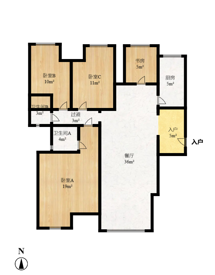 新华都万家城  3室2厅2卫   102.00万室内图1
