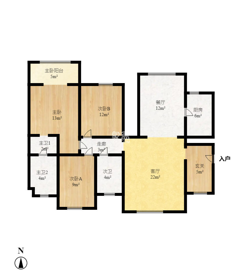 水岸世景  3室2厅2卫    2200.0元/月 水岸世景  3室2厅2卫    2200.0元/月户型图
