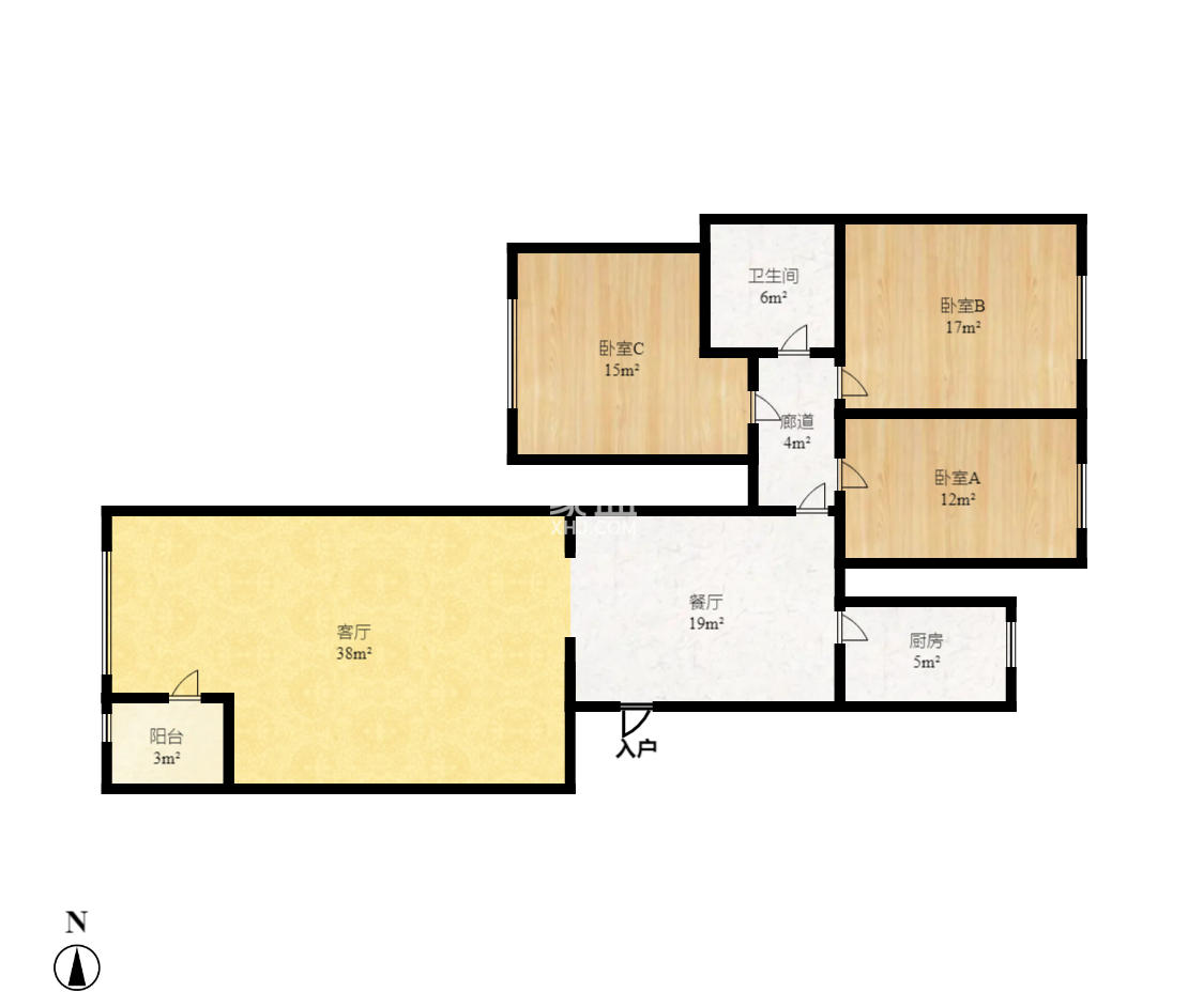 湘计花园  3室2厅1卫    2000.0元/月 湘计花园  3室2厅1卫    2000.0元/月户型图