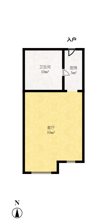 华远国际公寓 1室0厅0卫 3200.0元/月 华远国际公寓 1室0厅0卫 3200.0元/月户型图