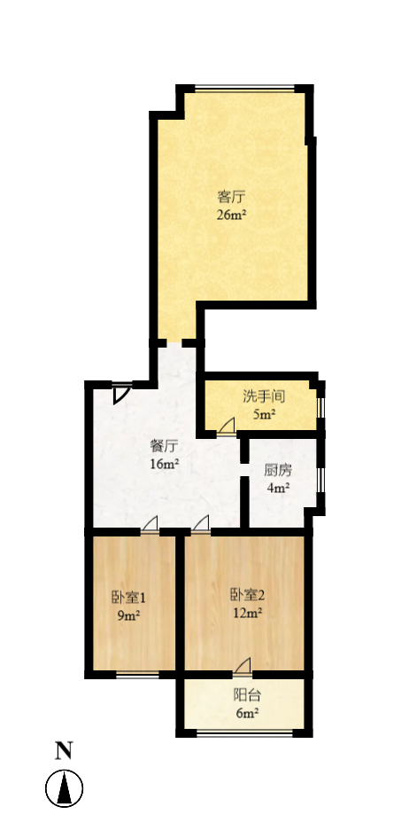 德馨园 2室2厅1卫 43.8万 德馨园 2室2厅1卫 43.8万户型图
