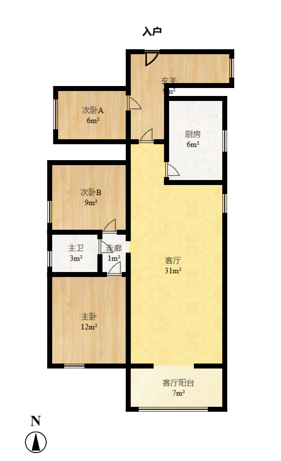 华电湘苑  3室2厅2卫   3800.00元/月室内图1