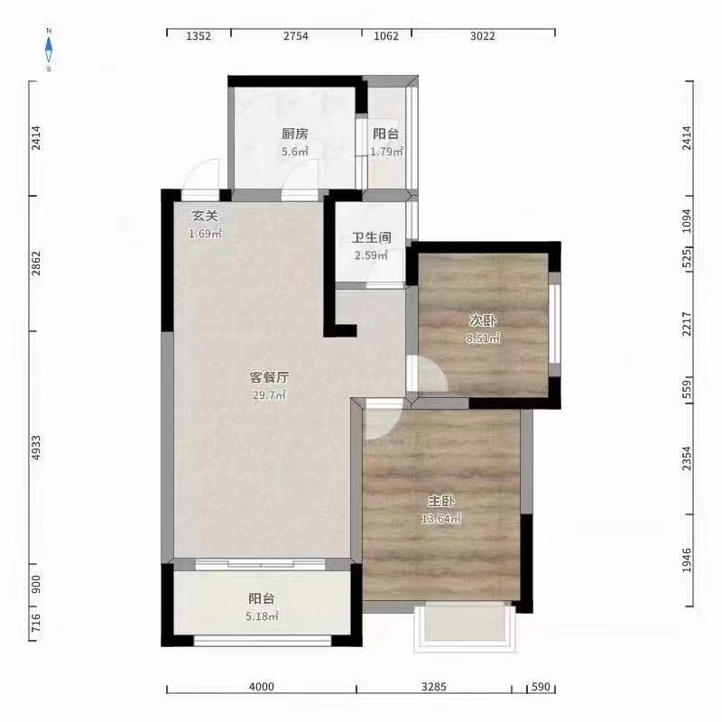 泰山公馆 2室2厅1卫 65.0万 泰山公馆 2室2厅1卫 65.0万室内图