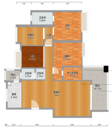 美的城二期 4室2厅3卫 130.0万 美的城二期 4室2厅3卫 130.0万室内图