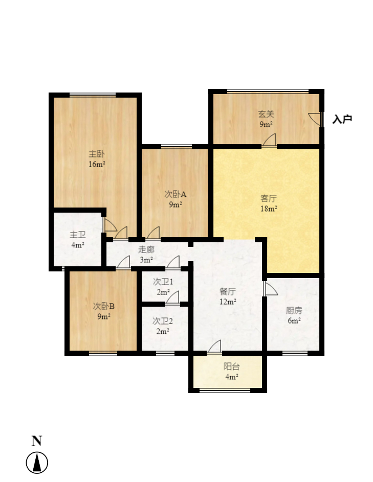 松雅湖畔 1室1厅1卫 9000.0元/月 松雅湖畔 1室1厅1卫 9000.0元/月户型图