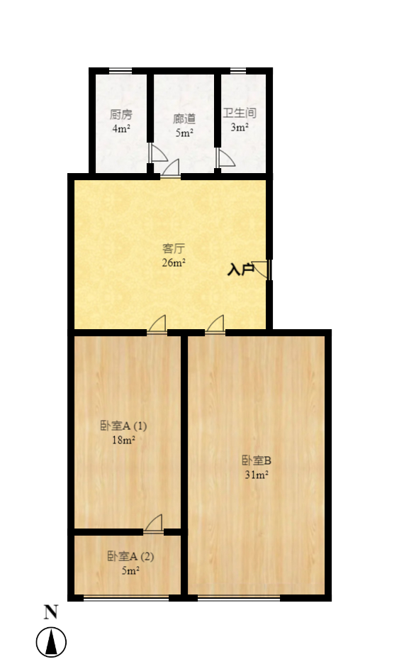 高正街散盘  1室1厅1卫    1100.0元/月 高正街散盘  1室1厅1卫    1100.0元/月户型图