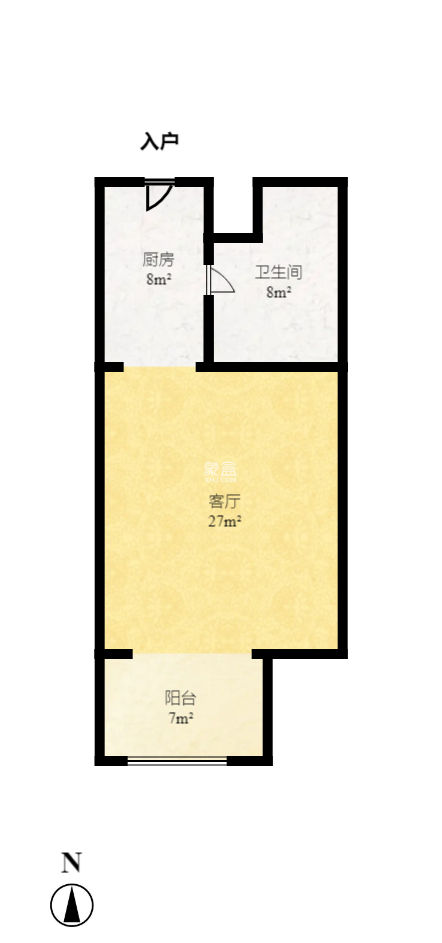 匯景發(fā)展環(huán)球中心 1室1廳1廚1衛(wèi) 98.90萬