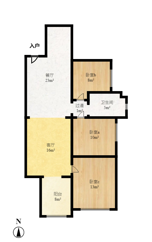 汇金城/嘉华城（二期、三期）  3室2厅1卫    2500.0元/月户型图