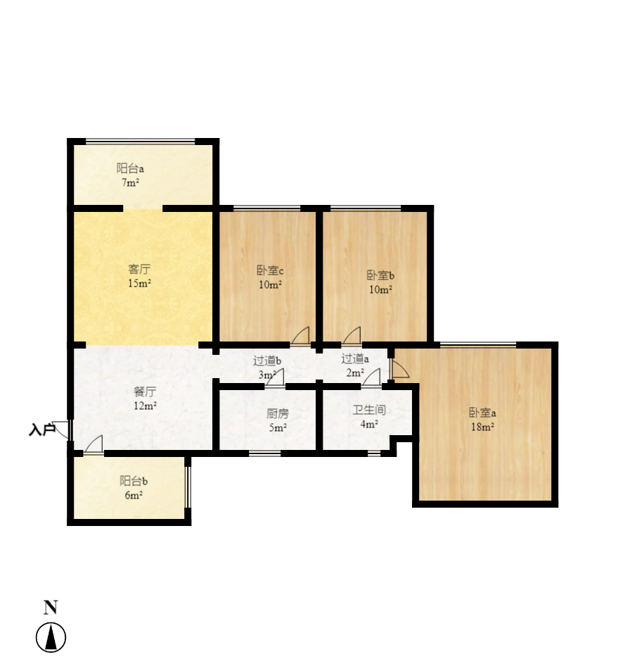 恒大城  3室2厅1卫    102.0万室内图1