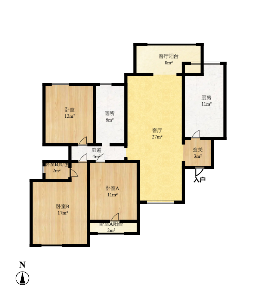 云栖谷 3室2厅2卫 2200.0元/月 云栖谷 3室2厅2卫 2200.0元/月户型图
