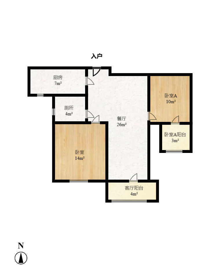 中建麓山和苑  3室2厅1卫   91.00万室内图1