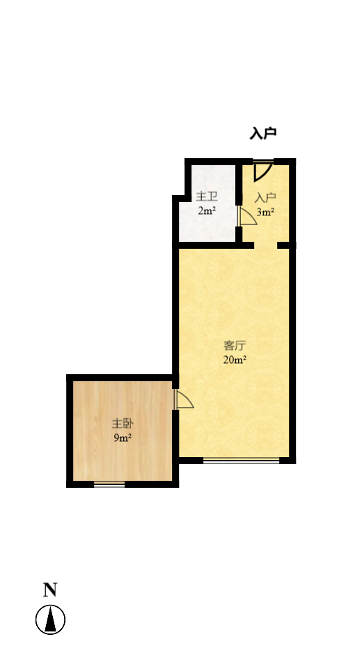 尚都美寓  1室1厅1卫    18.5万 尚都美寓  1室1厅1卫    18.5万户型图