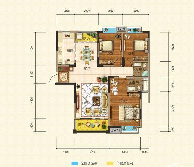 磐龙生态社区  4室2厅2卫   68.00万