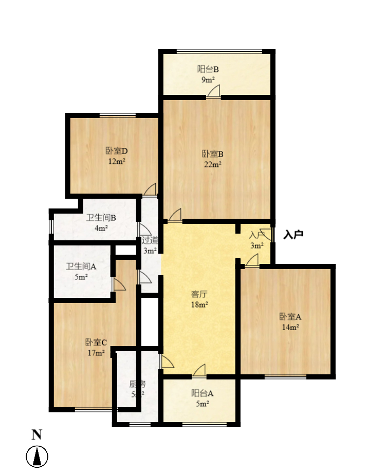 西子花苑 3室2厅2卫 3000.0元/月 西子花苑 3室2厅2卫 3000.0元/月户型图