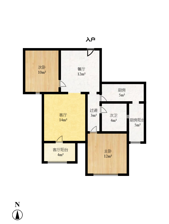 华韵城市海岸 1室2厅1卫 2500.0元/月 华韵城市海岸 1室2厅1卫 2500.0元/月户型图
