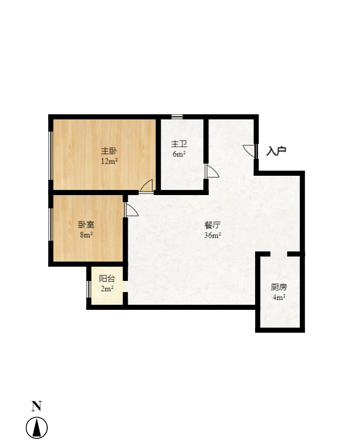 东玺门 2室2厅1卫 2500.0元/月 东玺门 2室2厅1卫 2500.0元/月户型图